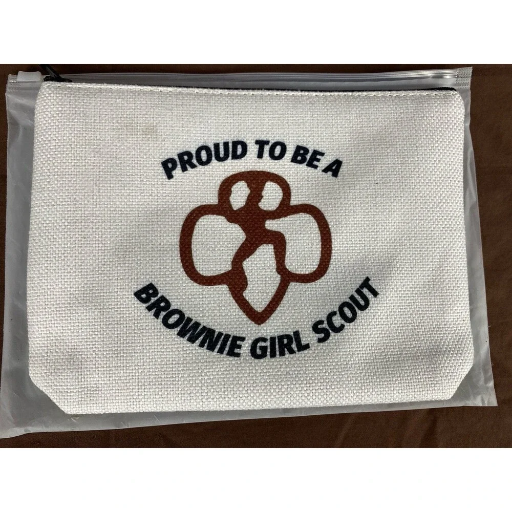 Brownie Girl Scout Cosmetic Bag Girl Scout Troop Zipper Pouch Scout